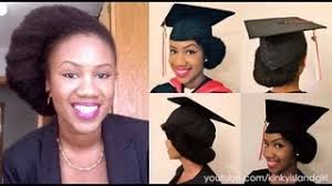 The excellent thing about a bun is you can wear it to the back or side when rocking your graduation cap. Graduation Cap Vs Natural Hair Video Naturallycurly Com