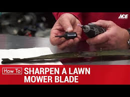 Lawn mower guide provides optimal sharpening angle for lawn mower blades. How To Sharpen A Lawn Mower Blade Ace Hardware Youtube