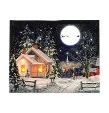 kerst schilderij met led verlichting kerst schilderij schilderij kerst