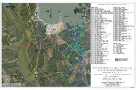 V.C. Summer, Units 2 and 3, Map, South Carolina Electric & Gas New Nuclear  Deployment Two Mile Raduis, Fairfield County and