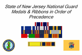 State Of New Jersey National Guard Medals Ribbons In Order