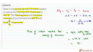 Calculate the binding energy, in j/mol, for 127i (the common, naturally occurring isotope of iodine) given the following: What Is The Percent By Mass Of Iodine Needed To Reduce The Freezing Point Of Benzene To 3 5 C Youtube