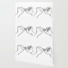 Then, use two curved lines to outline the. Do You Pinky Promise Wallpaper By Macscheldt Society6