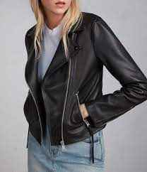 Womens Dalby Leather Biker Jacket Black Studded Leather Jacket Vegan Leather Jacket Womens Biker Jacket