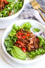Season all of the pieces with the salt and pepper. Instant Pot Steak Fajita Bowls Whole 30