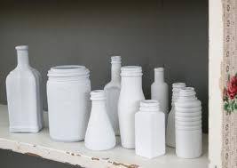 White Matte Spray Paint Spray Painted Bottles Painting Glass Jars Milk Bottle Diy