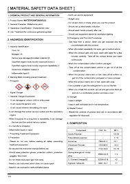 Material Safety Data Sheet