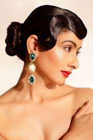 Buy Green Crystal Teal Blue Gemstone And Pearl Drop Earrings by Bijoux By  Priya Chandna Online at Aza Fashions.