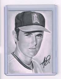 2017 ACEO Sketch Card NOLAN RYAN California Angels 1/1