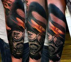 If you want a smaller mask tattoo design, you will find great. 100 Gas Mask Tattoo Designs For Men Breath Of Fresh Ideas