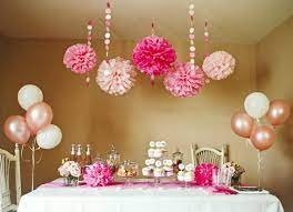 Pink Party Shower Diy Decoration Package Kit Pompoms Garlands Cupcake Deco Etc Diy Party Decorations Pink Parties Cheap Party Decorations