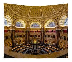 Come take a tour, visit our exhibitions, and view the gorgeous main reading room! Library Of Congress Main Reading Room Tapestry For Sale By Susan Candelario