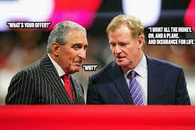 Last year alone he earned $44.2 million. Roger Goodell Is Asking For A 50m Salary Private Plane And Health Insurance For Life Per Report Sbnation Com