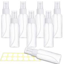 Amazon Com Small Spray Bottle 2oz Mini Spray Bottles 60ml Little Empty Plastic Travel Size Spray Bottles 2 Oz With Fine Mist Small Refillable Liquid Containers With Labels 8 Pack
