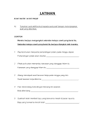 Bm primary 3 ayat aktif ayat pasif exercise life long sharing. Ayat Aktif Dan Pasif Latihan