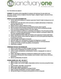 Get comprehensive information on the number of employees at animal care sanctuary from 1992 to 2019. Animal Care Assistant Job Description Sanctuary One