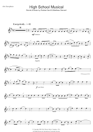 High School Musical From Walt Disney Pictures High School Musical 3 Senior Year Sheet Music High School Musical Alto Sax Solo