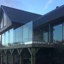 Deck, fascia (side), or fascia w/o brackets. Glass Railing Frameless Usluga Glass With Panels Outdoor For Patios