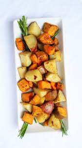 Garlic Rosemary Roasted Sweet Red Potatoes Red Potatoes Sweet Potato Recipes Sweet Potato Recipes Healthy
