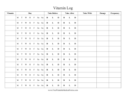 Track Vitamin And Supplement Dosage Frequency Day And