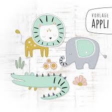 Set Jungle Baby 3 Application Templates Em 2020 Estampas Ideias Infantil