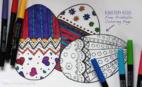 From intricate egg designs inspired by faberge for adults and advanced illustrators, to simple pictures with bunnies and eggs in a basket for younger kids, printable coloring sheets are a calming activity for a happy easter. Easter Eggs Coloring Page Free Printable Finding Zest