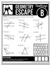 Our math question and answer board name date 1. Geometry End Of Year Eoc Review Escape Room Activity By All Things Algebra