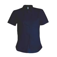 Choisir une option s m l xl xxl. Chemise Classique Popeline Femme Manches Courtes 120gr Bleu Marine Tt K544 002