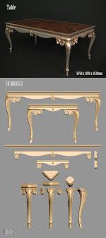 A1144 Table 3d Model For Cnc Router Cnc Model Com Traditional Furniture Cnc Furniture Classic Furniture