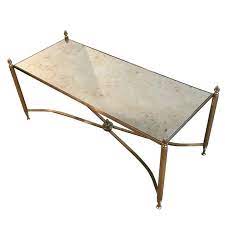 Our pascual coffee table has the look of a found object. French Brass And Antiqued Mirror Coffee Table 1940s At 1stdibs