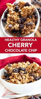 Easy Healthy Granola Recipe With Cherries Chocolate Beaming Baker Granola Recipes Easy Granola Recipe Healthy Granola Healthy