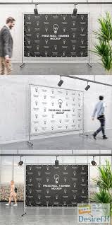 Download Psd Press Wall Banner Mockup Desirefx Com Wall Banner Banner Wall