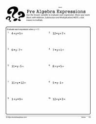 View the 7th grade worksheets. Evaluate The Expression Worksheet Worksheets