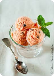 Wassermelonen Sahneeis Melone Eis Wassermeloneneis Hausgemachtes Eis