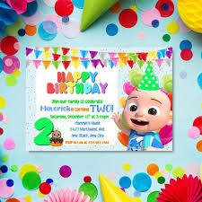 Cocomelon invitation free to edit and print diy. Cocomelon Jj Yoyo Tom Tom Birthday Invitation Download Etsy In 2021 Birthday Invitations Party Invite Template 2nd Birthday Invitations