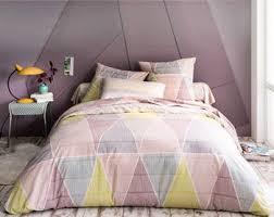 linge de lit motifs geometriques pastel housse de couette parure de lit linge de lit