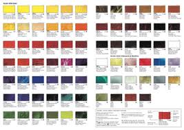 Vallejo Artist Acrylic Hand Painted Colour Chart