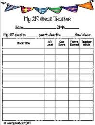 Ar Goal Tracker Ar Goals Reading Incentives Accelerated Reading