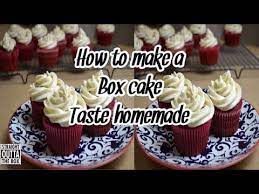 How To Make A Box Cake Taste Homemade Red Velvet Boxed Cake Mix Hack You Red Velvet Box Cake Recipe Boxed Cake Mixes Recipes Red Velvet Cake Mix Recipes