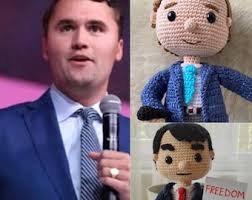 Handmade Charlie Kirk Crochet Doll: Political Amigurumi Gift