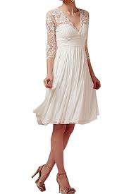 Maybe you would like to learn more about one of these? Topkleider Elfenbein Damen V Neck Spitze Hochzeitskleider Abendkleider Knielang Cocktailkleider Mit 3 4 Arm 40 Elfenbein Cocktailkleid Kleider Kleider Hochzeit