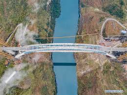 Yachihe Bridge of Chengdu-Guiyang high-speed railway under construction-  China.org.cn