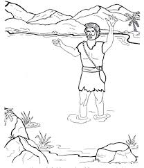 Printable coloring and activity pages are one way to keep the kids happy (or at least occupie. John The Baptist In The River Coloring Page Netart