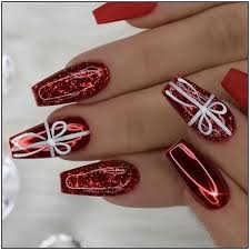 Ahead, we have 25 gorgeous short acrylic nail designs we can't get enough of. Must Try Ones Christmas Nail Designs Nail Art Burgundy Nails Artificial Nails Christmas Day Christmas Nails