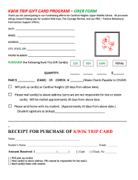 Kwik trip/kwik star convenience stores offer superior products at low prices in addition to consumer and commercial credit cards with no annual or monthly if you want to check the balance of a kwik trip gift card, get all of the information you need right here at giftcardgranny.com. Fillable Online Kwik Trip Gift Card Program Orer Form Fax Email Print Pdffiller