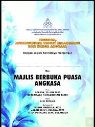 Sebelum berbuka puasa dianjurkan membaca doa sebagai rasa syukur. Presiden Angkatan Koperasi Kebangsaan M Bhd Angkasa Facebook