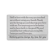 Extend a thank you to someone who's done something special here are thank you gift ideas. Buy Husband Engraved Love Note Wallet Insert Card I Love You Gifts Anniversary Card For For Men Him Thank You Boyfriend Christmas Gift Online In Indonesia B08dx9nx1p