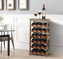 Wudkey 24-Botttle Walnut 15.9 in. W Bamboo Wine Rack, 6-Tier Freestanding  Floor Wine Storage Shelves with Table Top LZ6N91_3 - The Home Depot