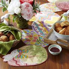 Pier 1 Beaded Table Runners Easter Table Runners Fun Easter Decorations Easter Table