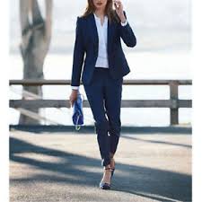 Details About New Navy Women Ladies Business Office Tuxedos Work Wear Female Suits Custom Made